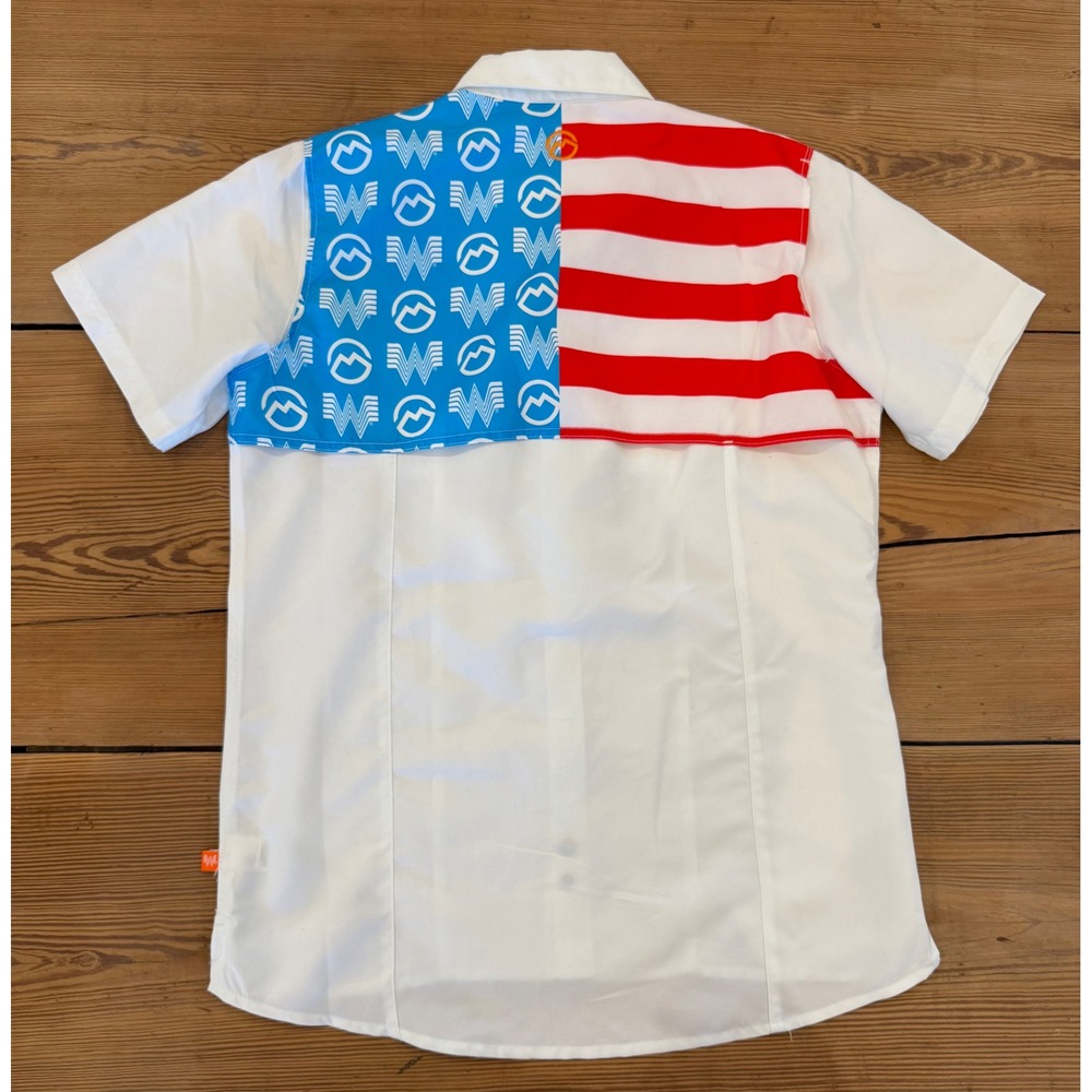 Whataburger‎ American Flag Magellan Fishing Shirt Short Sleeve Women's Small